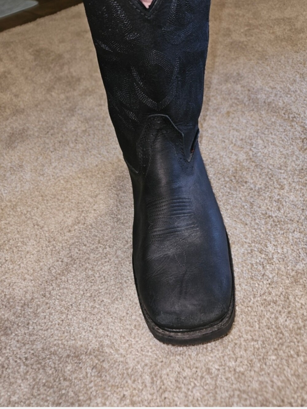 Wolverine Black Men's Western Work Cowboy Boots - Picture 9 of 11